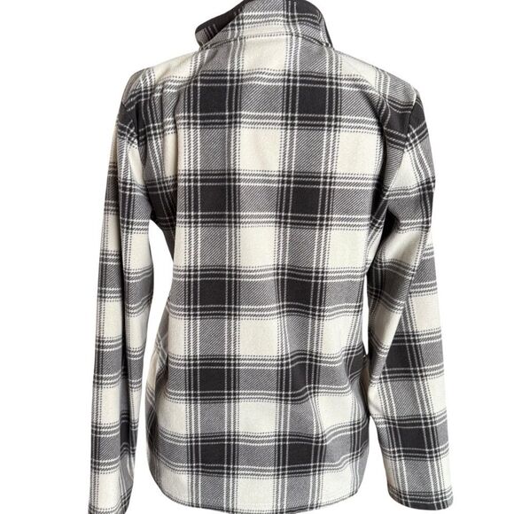 Duluth Sweater Womens Medium Black Plaid Pullover Fleece Pockets Casual Outdoor - Picture 5 of 9